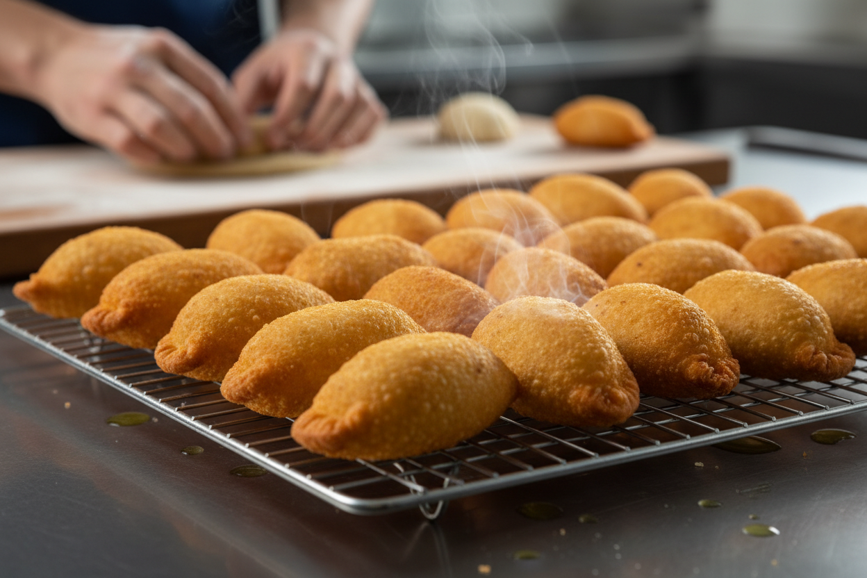 Sabia que... os salgadinhos não devem ser fritos congelados?
