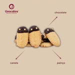 Trilobites Biológicas - Ingredientes: chocolate biológico, canela biológica, painço biológico