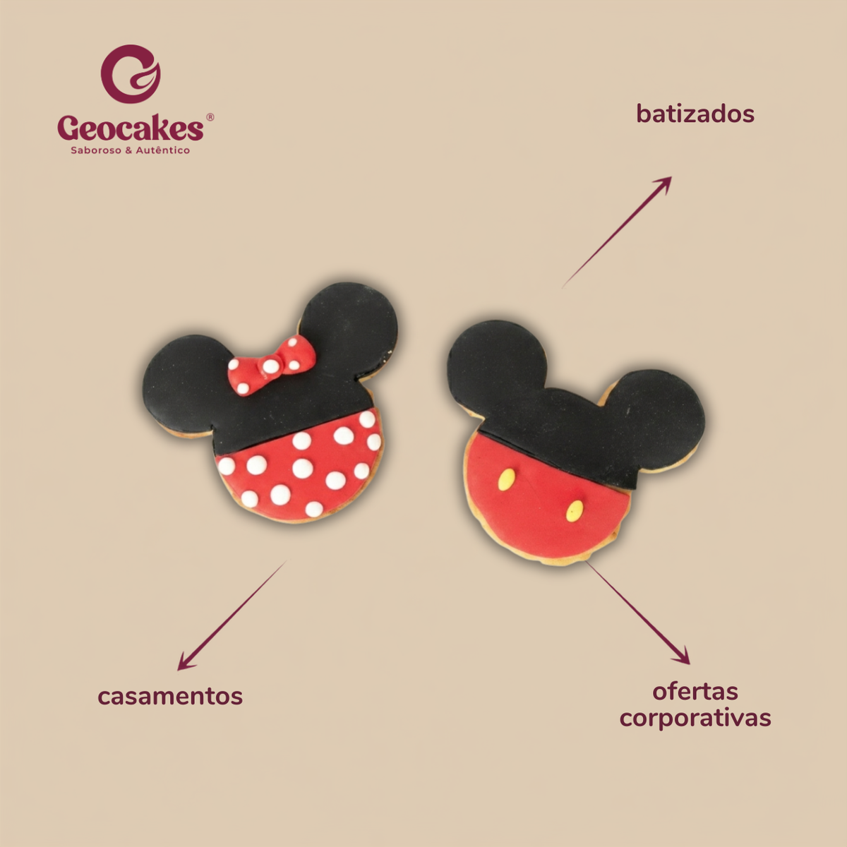 Bolachinhas Decoradas Avançadas Geocakes: casamentos, batizados, ofertas corporativas