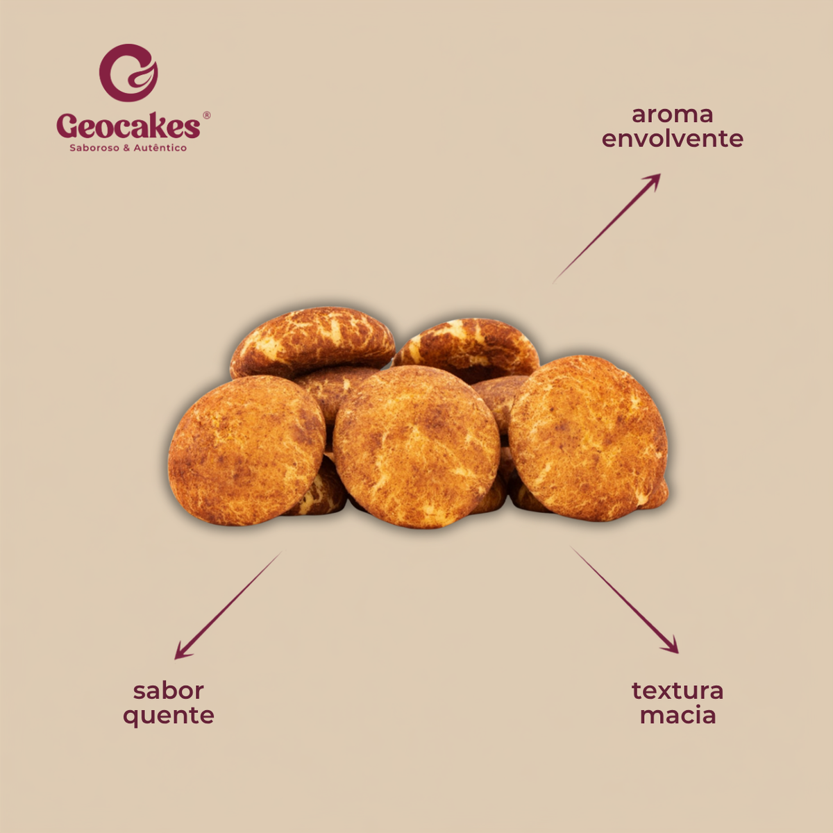 Raivas de Canela — Ingredientes: Aroma envolvente, Sabor quente, Textura macia