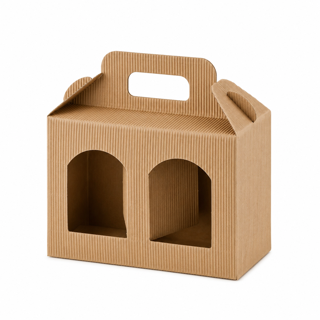 Caja Ecológica de Cartón KRAFT para 2 Mermeladas