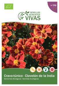 Sementes de Cravo Túnico / Tagetes / Cravo-de-Burro - BIOlógico
