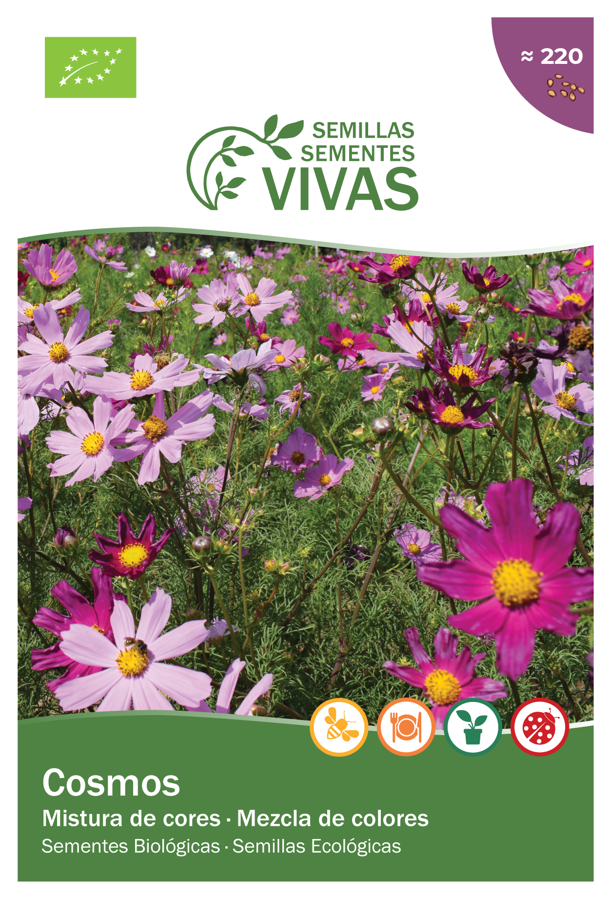 Sementes de Cosmos Mix - BIOlógico