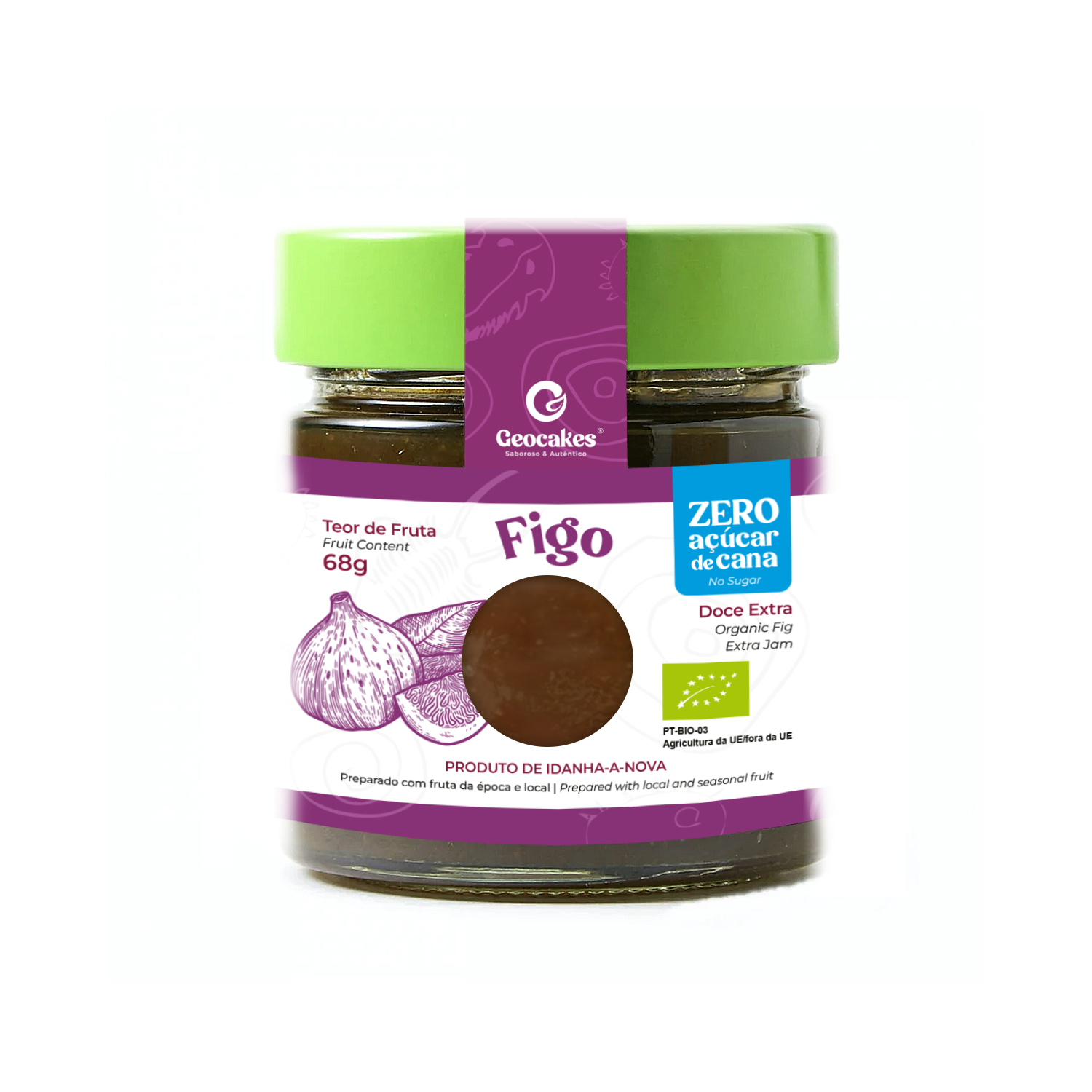 Doce Extra Biológico de Figo ZERO Geocakes - compota artesanal sem açúcar da Beira Baixa