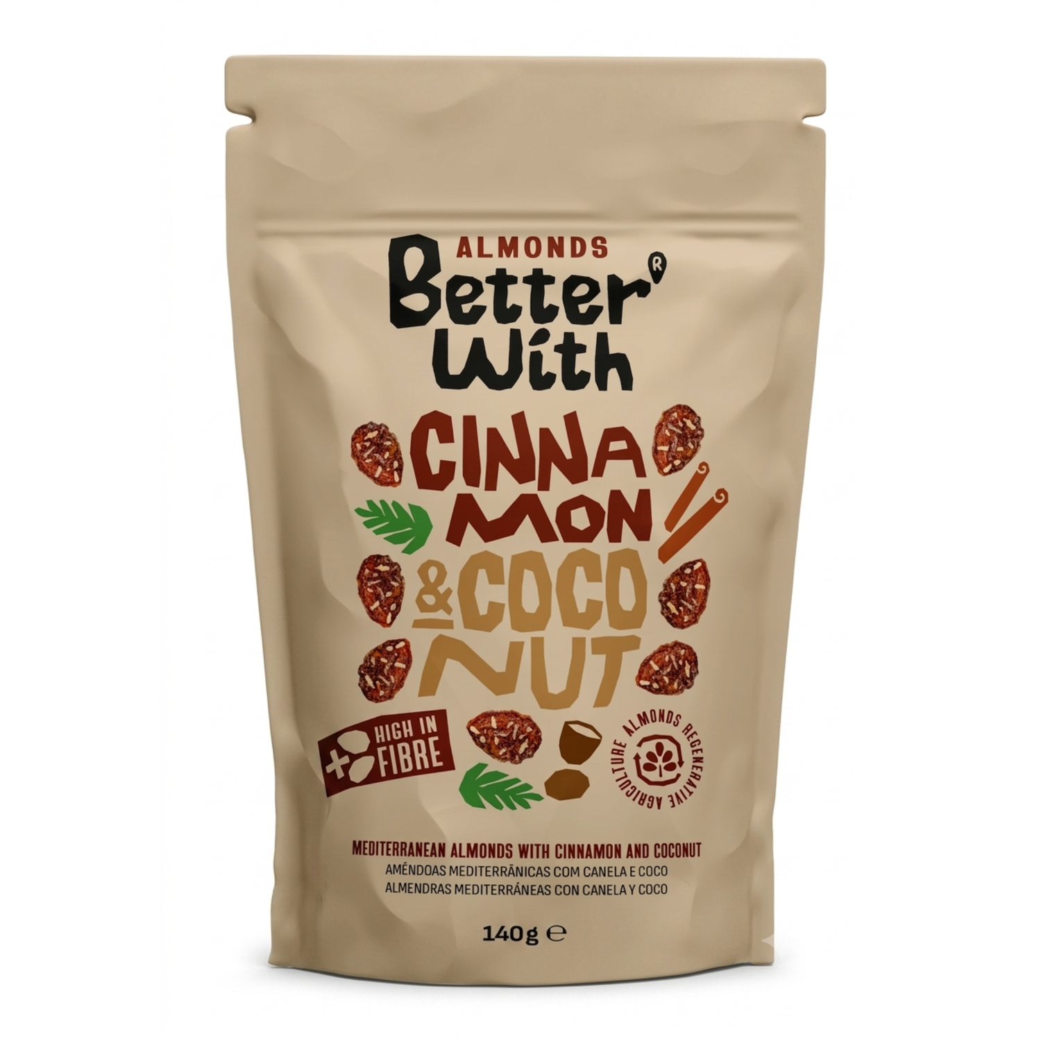 Almendras de Idanha con Canela y Coco - 140g