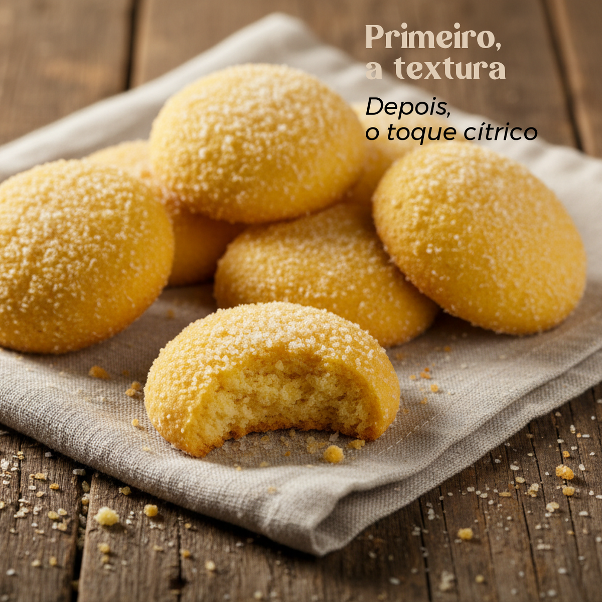 Areias a Granel Geocakes — textura granulosa e toque cítrico