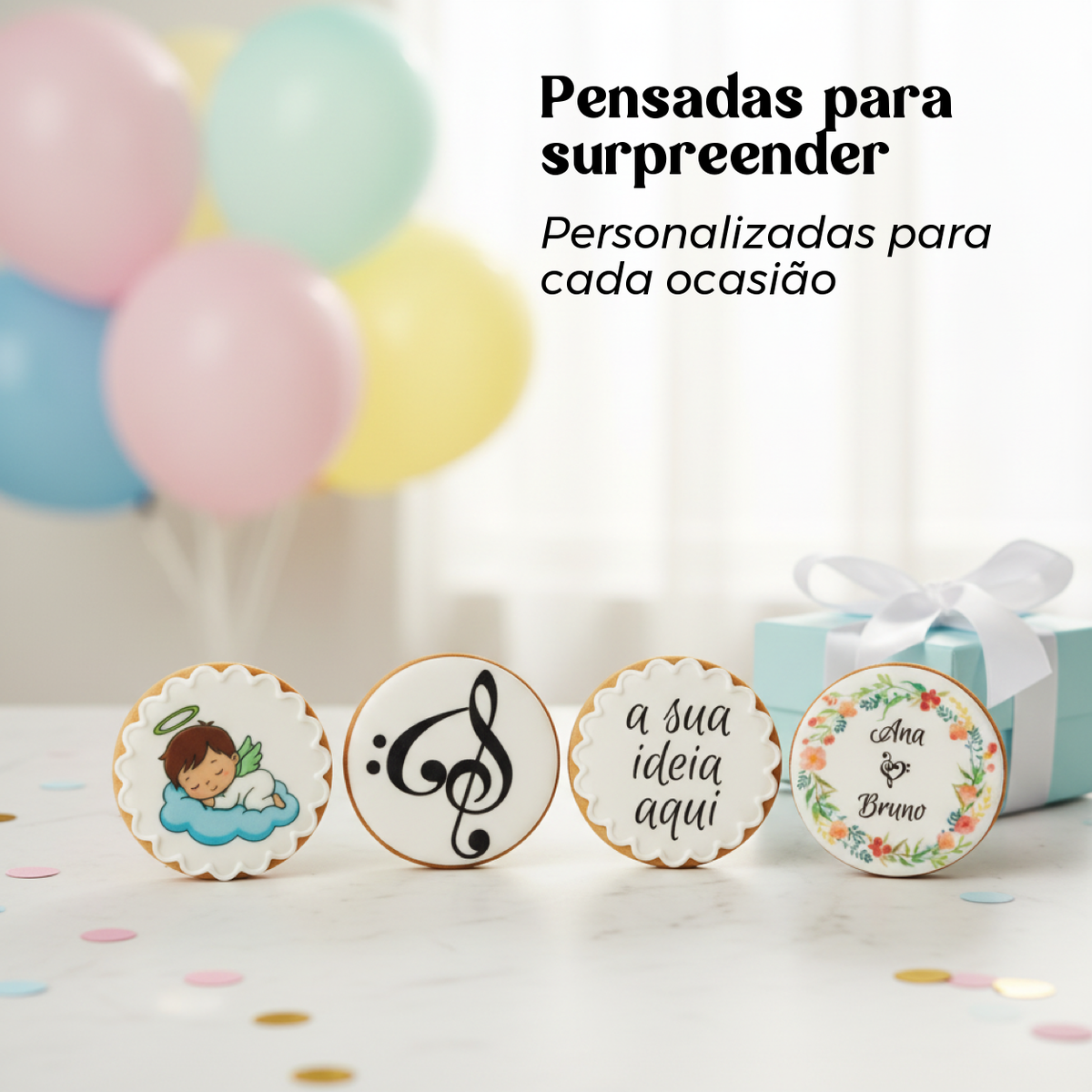 Bolachinhas Decoradas Geocakes — personalizadas para surpreender em cada ocasião