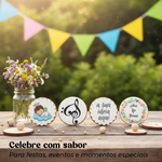 Bolachinhas Decoradas Geocakes numa celebração ao ar livre
