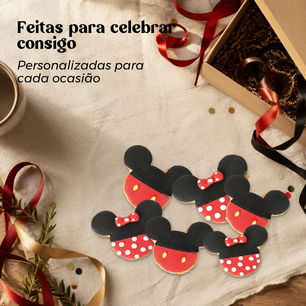 Bolachinhas decoradas personalizadas para celebrações e ofertas