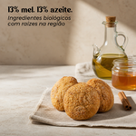 Broas de Mel Biológicas Geocakes com 13% de mel e 13% de azeite virgem extra