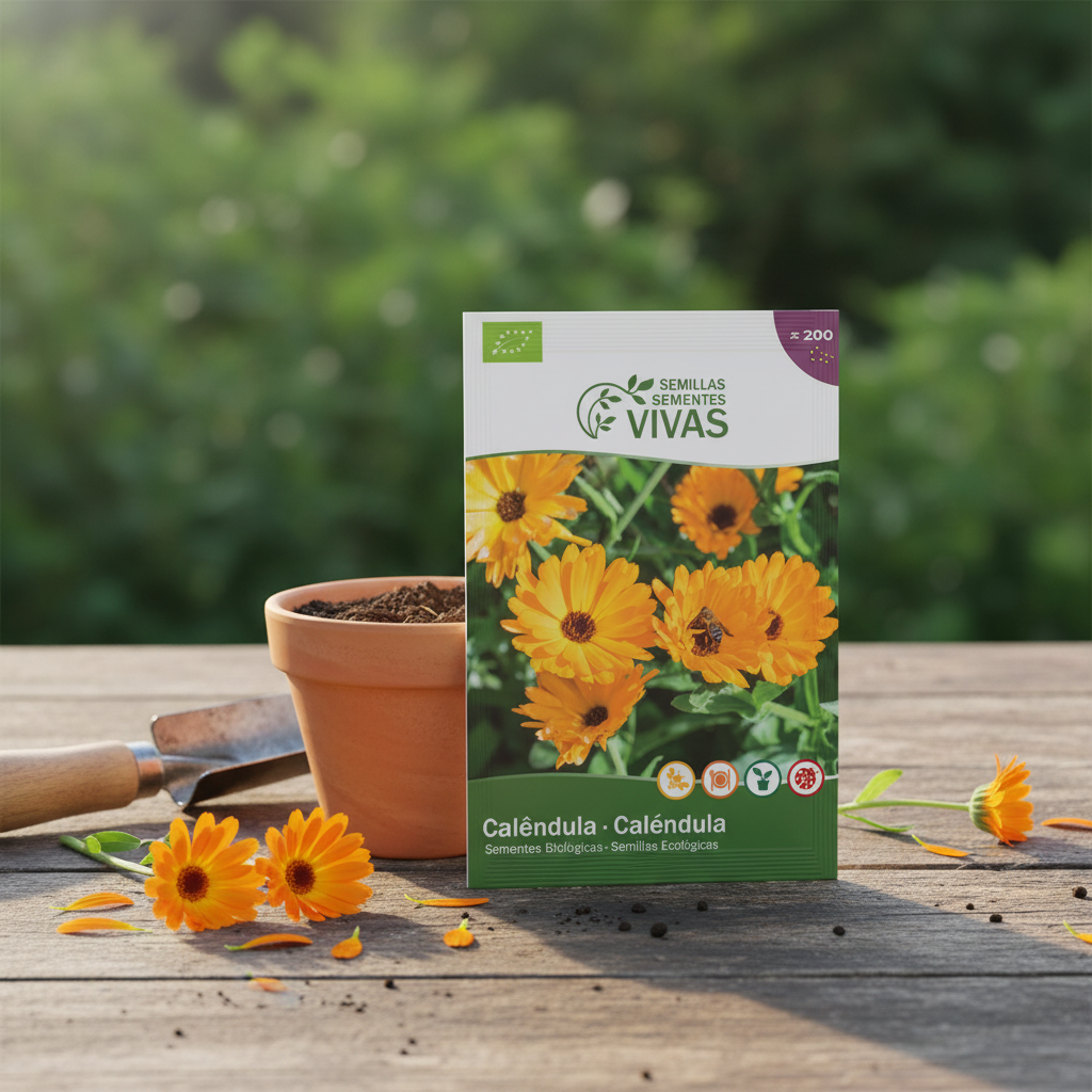 Calendula Seed Packet Lifestyle