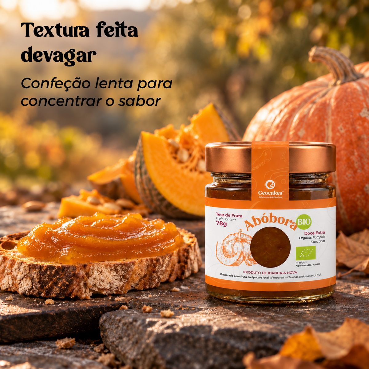 Doce Extra de Abóbora Biológico — textura feita devagar