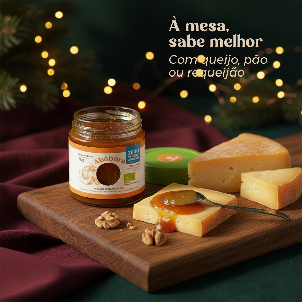 Doce Extra de Abóbora Biológico sem açúcar — à mesa sabe melhor