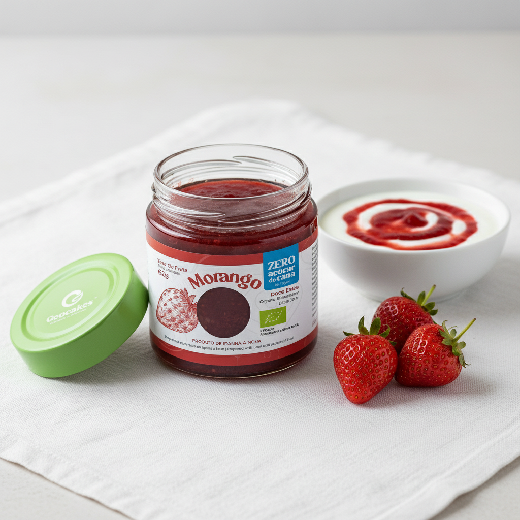 Doce de Morango BIO — Lifestyle Pequeno-Almoço Primaveril com Iogurte
