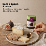 Doce extra de figo biológico Geocakes servido com queijo de cabra curado