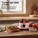 Doce Extra de Maçã Geocakes servido sobre pão, destacando a textura da fruta