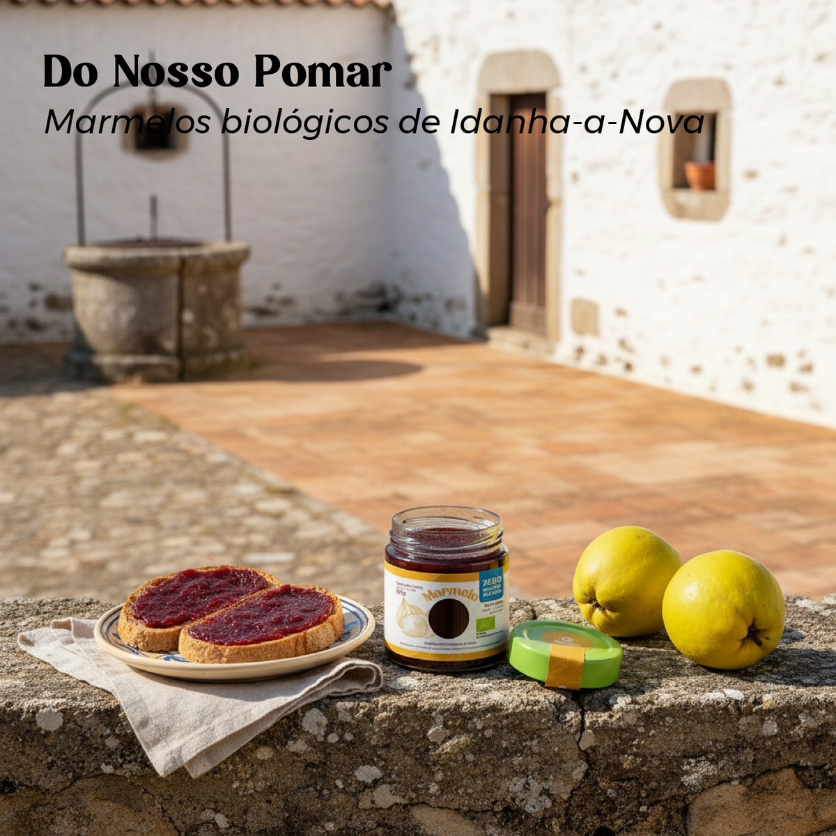 Doce Extra de Marmelo Biológico Sem Açúcar Geocakes — marmelos biológicos do pomar próprio em Idanha-a-Nova