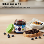 Doce Extra de Mirtilo Biológico Sem Açúcar Geocakes — mirtilo biológico com textura rica e cremosa