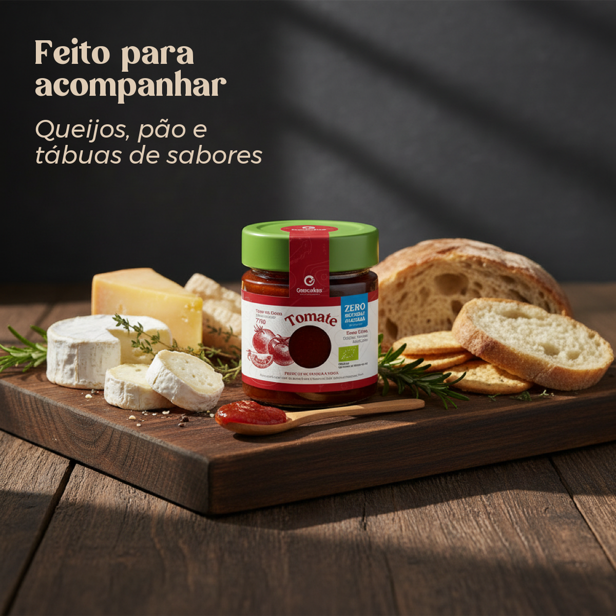 Doce Extra de Tomate Biológico sem açúcar — feito para acompanhar