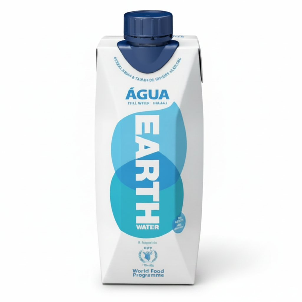 Earth Water Tetrapack 1000ml - água premium em embalagem de cartão FSC