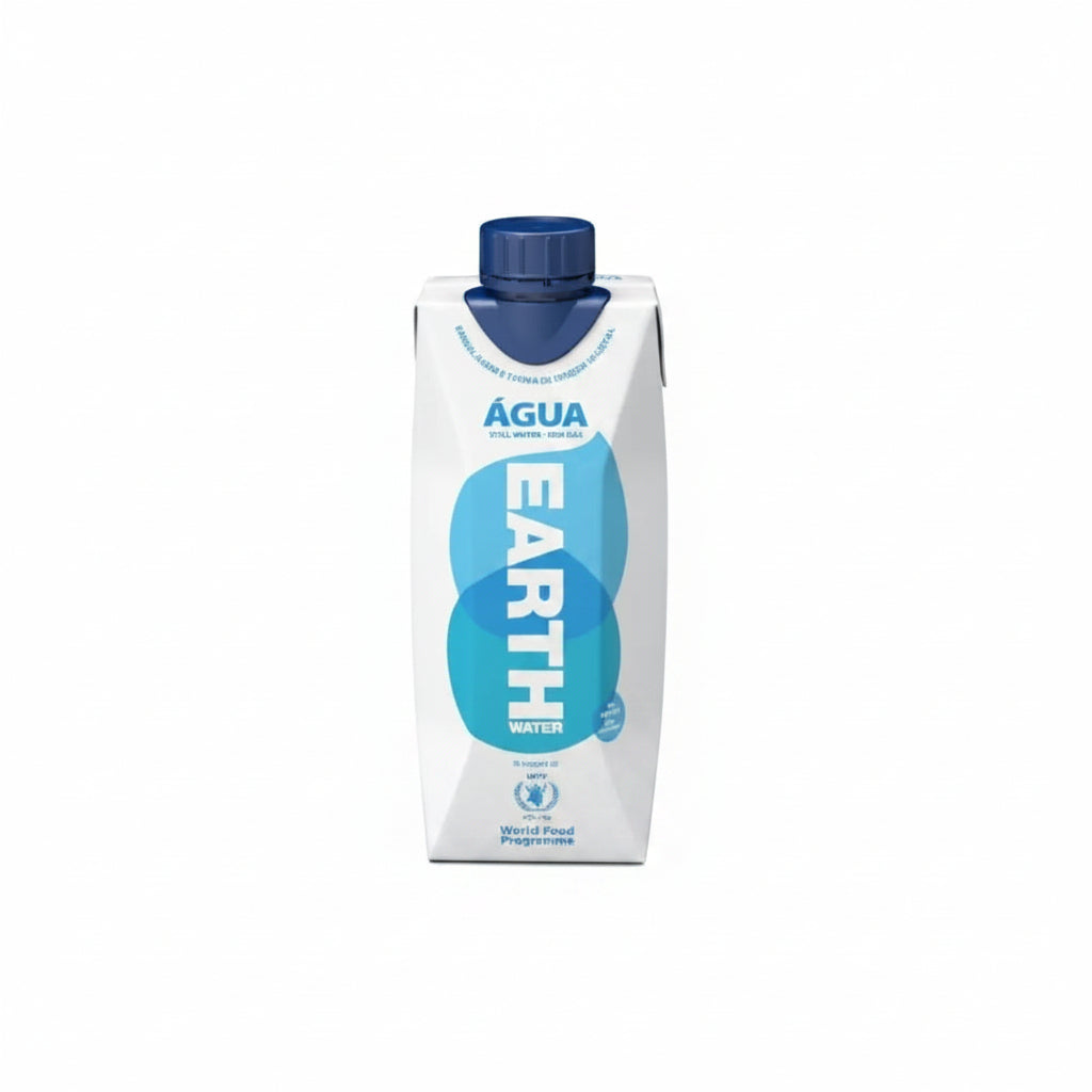 Earth Water Tetrapack 500ml - água premium em embalagem de cartão FSC