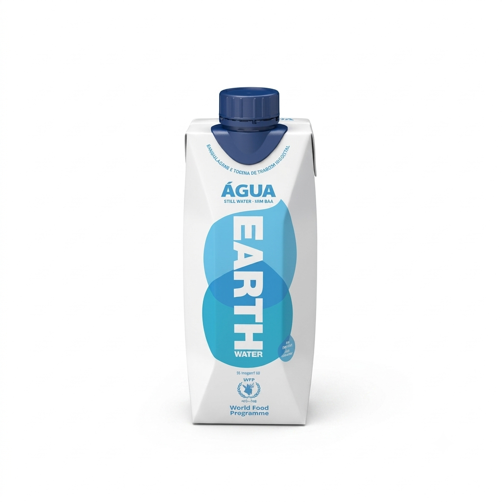 Earth Water Tetrapak 500ml | Água Premium que Combate a Fome