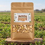 Embalagem de chícharos num campo cultivado