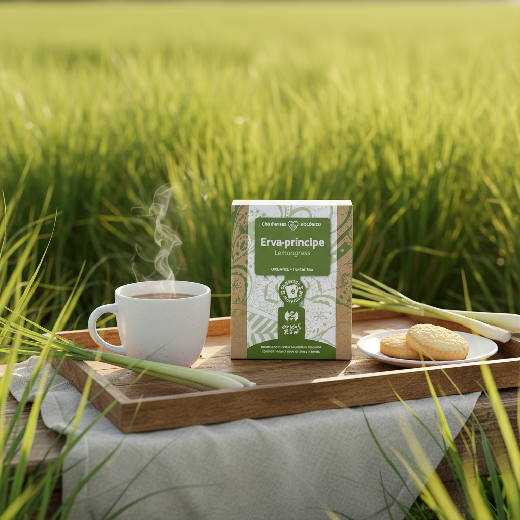 Erva-príncipe — Campo de Lemongrass com Biscoitos