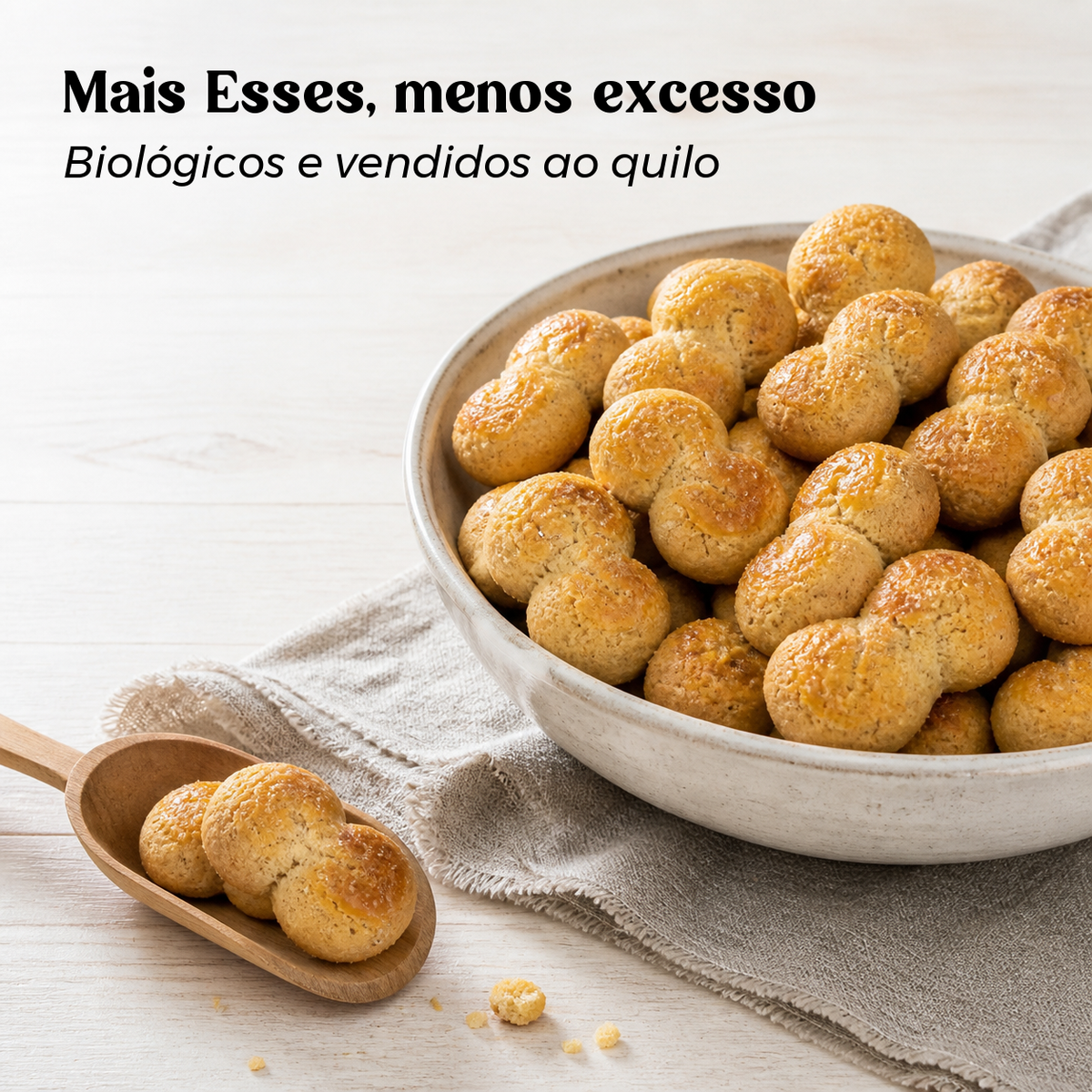 Esses d'Idanha Biológicos Geocakes vendidos a granel ao quilo