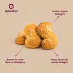 Esses d'Idanha Biológicos a granel Geocakes: ingredientes biológicos com azeite virgem, gemas de ovos frescos e canela