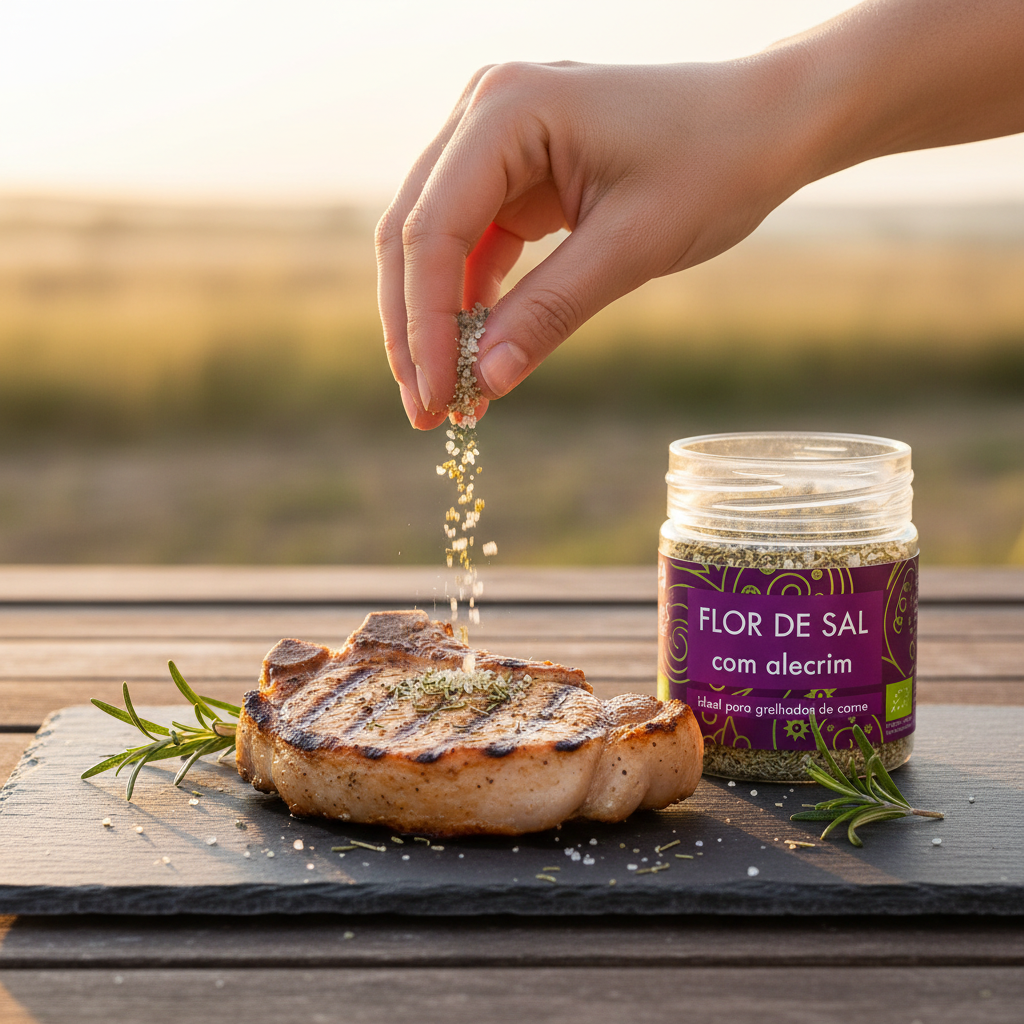 Flor de Sal com Alecrim — Costeleta Grelhada