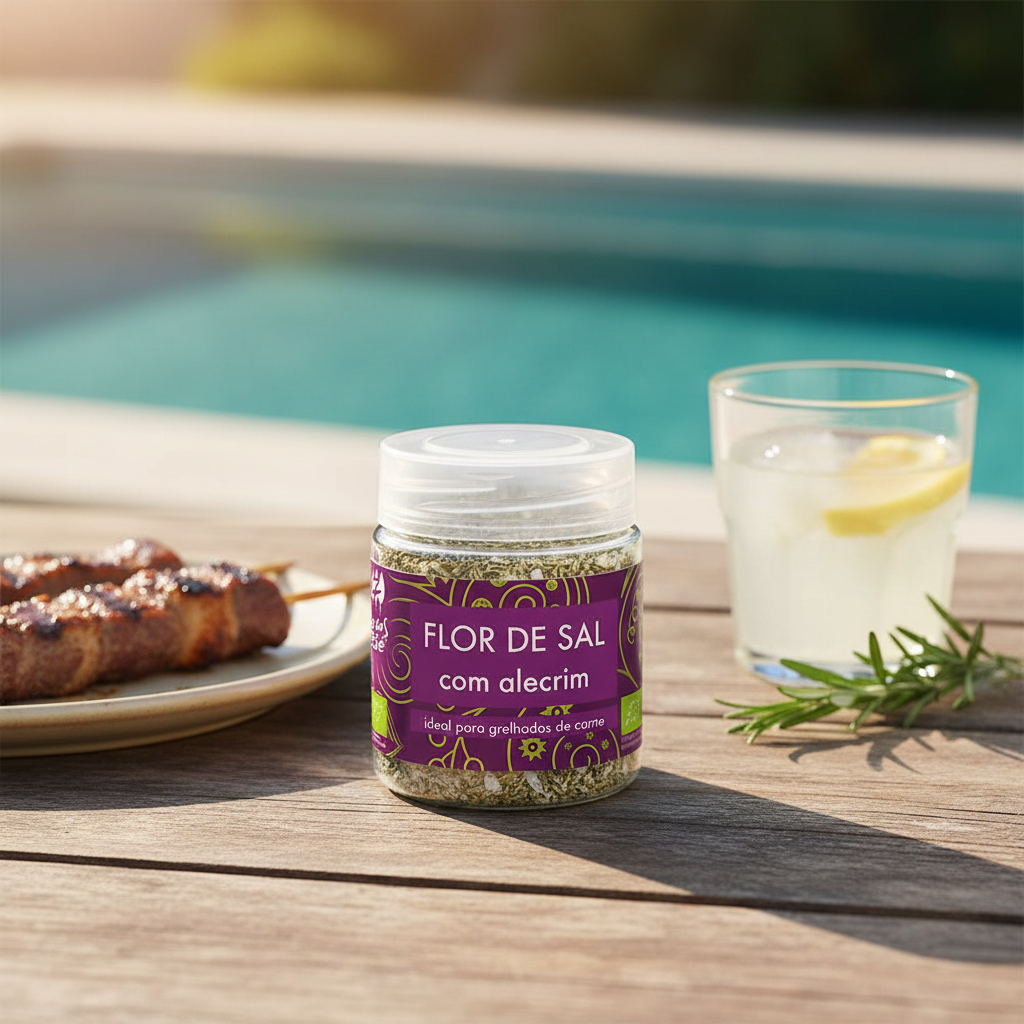 Flor de Sal com Alecrim — Lifestyle Verão com embalagem original