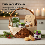 Kit Hora do Chá Geocakes apresentado num cabaz para oferta