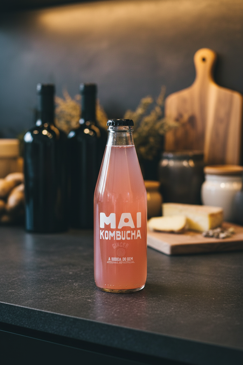 MAI Kombucha Gengibre & Hibisco — Mercearia Gourmet