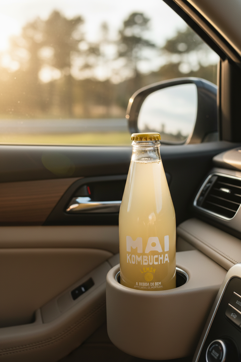 MAI Kombucha Limão — Viagem de Carro