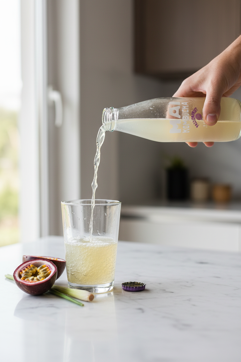 MAI Kombucha Maracujá 25cl — A ser servida