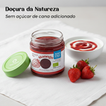 Doce extra de morango biológico Geocakes com morangos frescos e iogurte