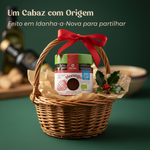 Doce extra de morango biológico Geocakes apresentado num cabaz de oferta