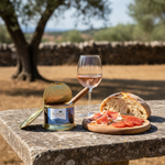 Patê de Perdiz DoMonte — Exterior, embalagem aberta, charcutaria e rosé
