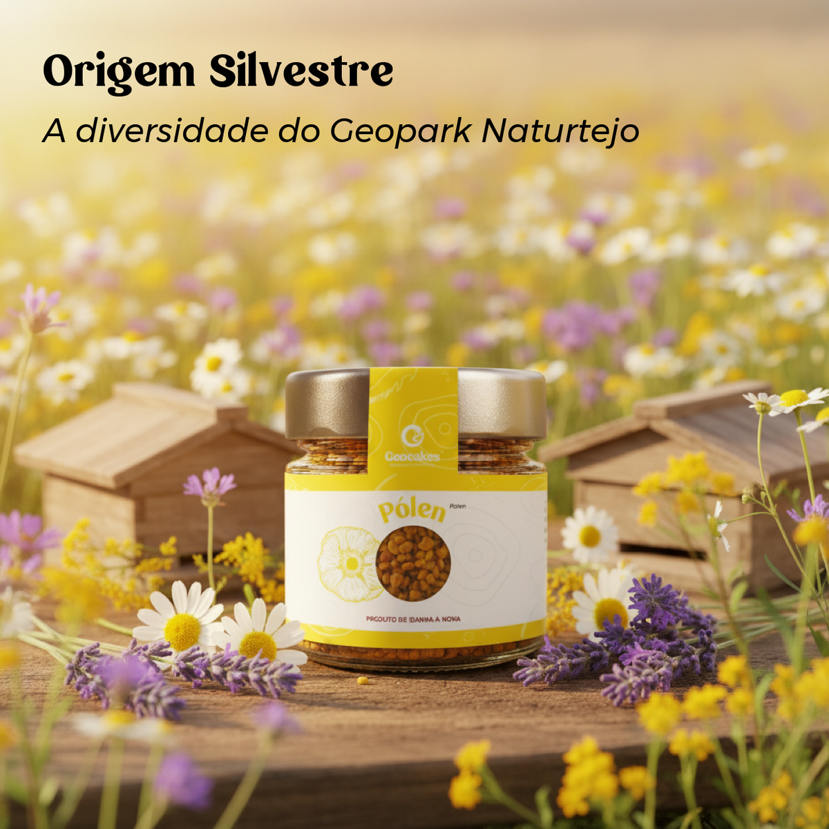 Pólen de Abelha Artesanal Geocakes — origem silvestre e diversidade do Geopark Naturtejo