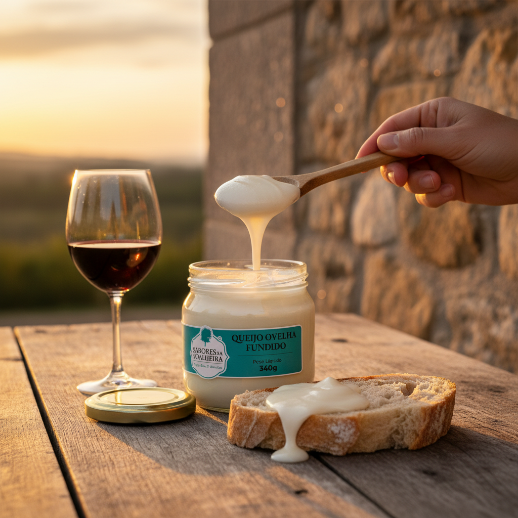 Queijo Ovelha Fundido — Pôr do Sol no Alpendre