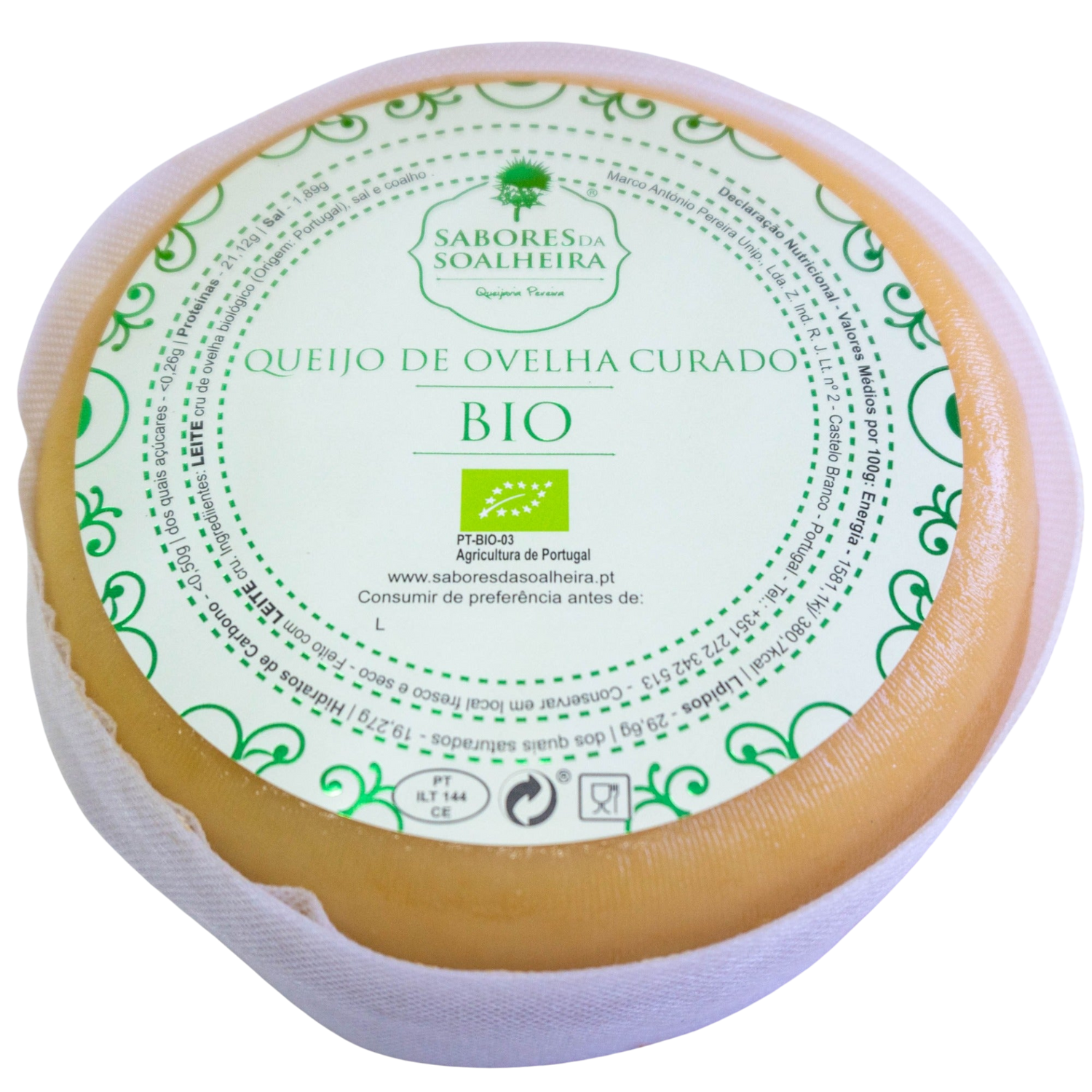 Queijo Merendeira de Ovelha Curado Biológico - Sabores da Soalheira