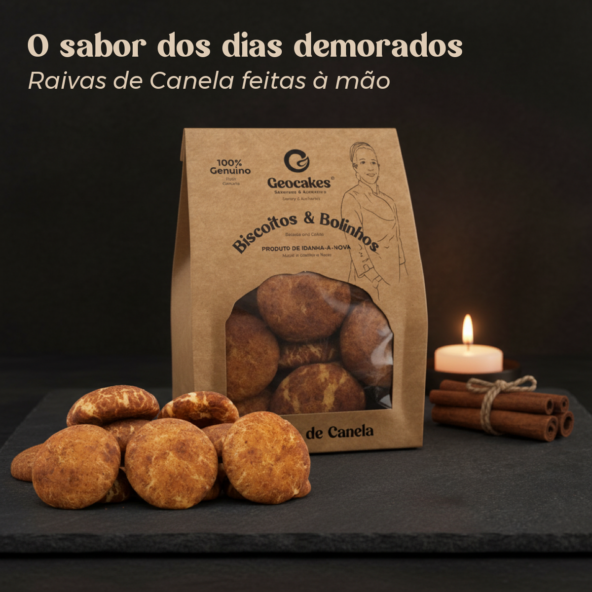 Raivas de Canela Geocakes num ambiente intimista — O sabor dos dias demorados