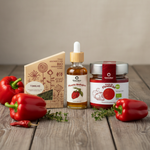 Sabores Quentes Bio — Lifestyle com os 3 Produtos